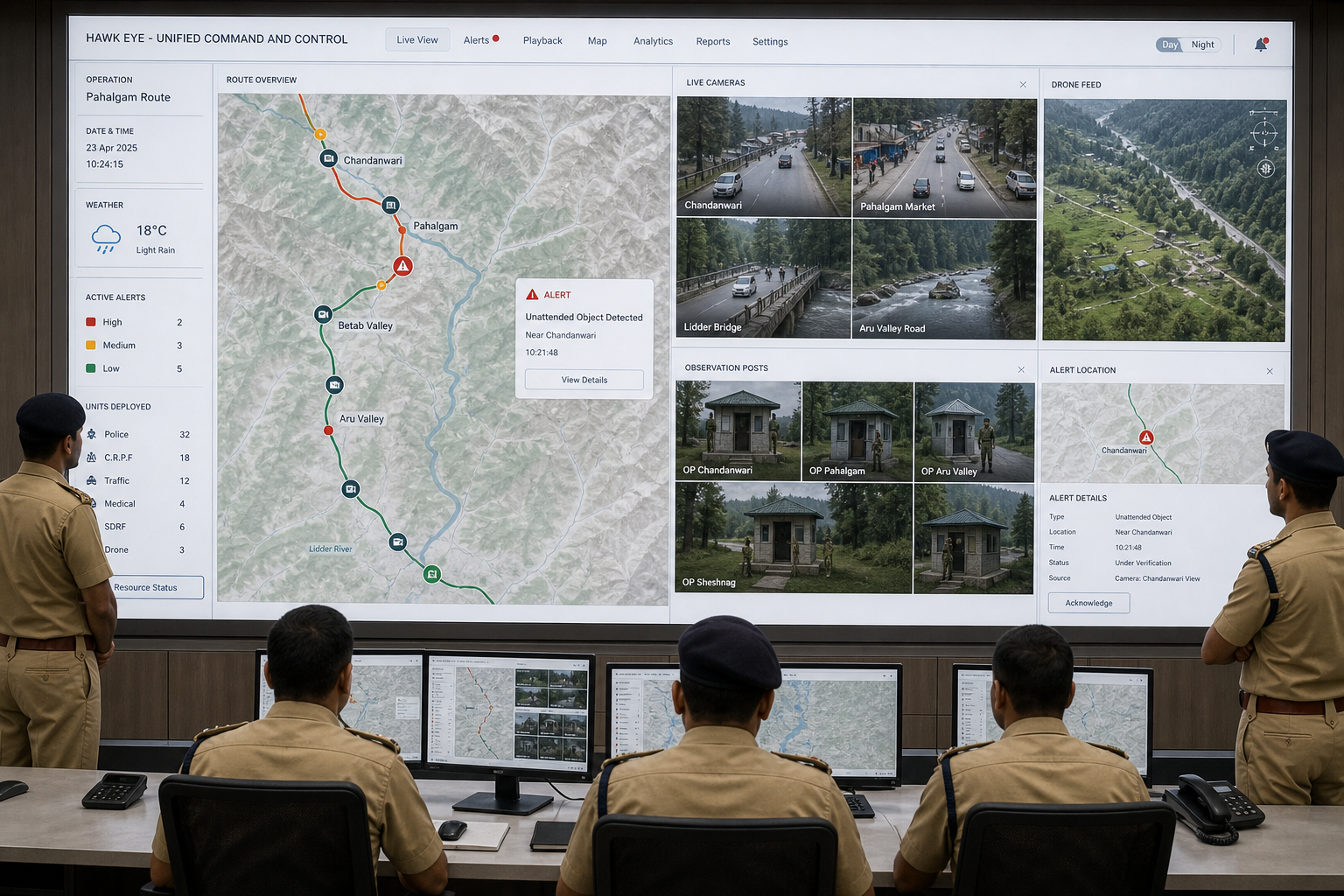 Vinkura Hawk Eye surveillance operations graphic